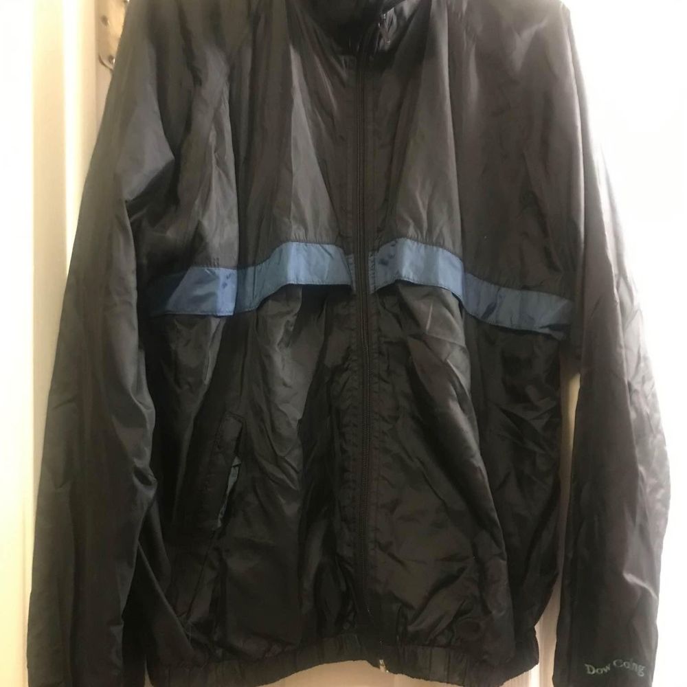 Men’s jacket size L Black and Blue with Dow Corning printed on sleeve